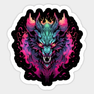 Angry Wolf Beast Sticker